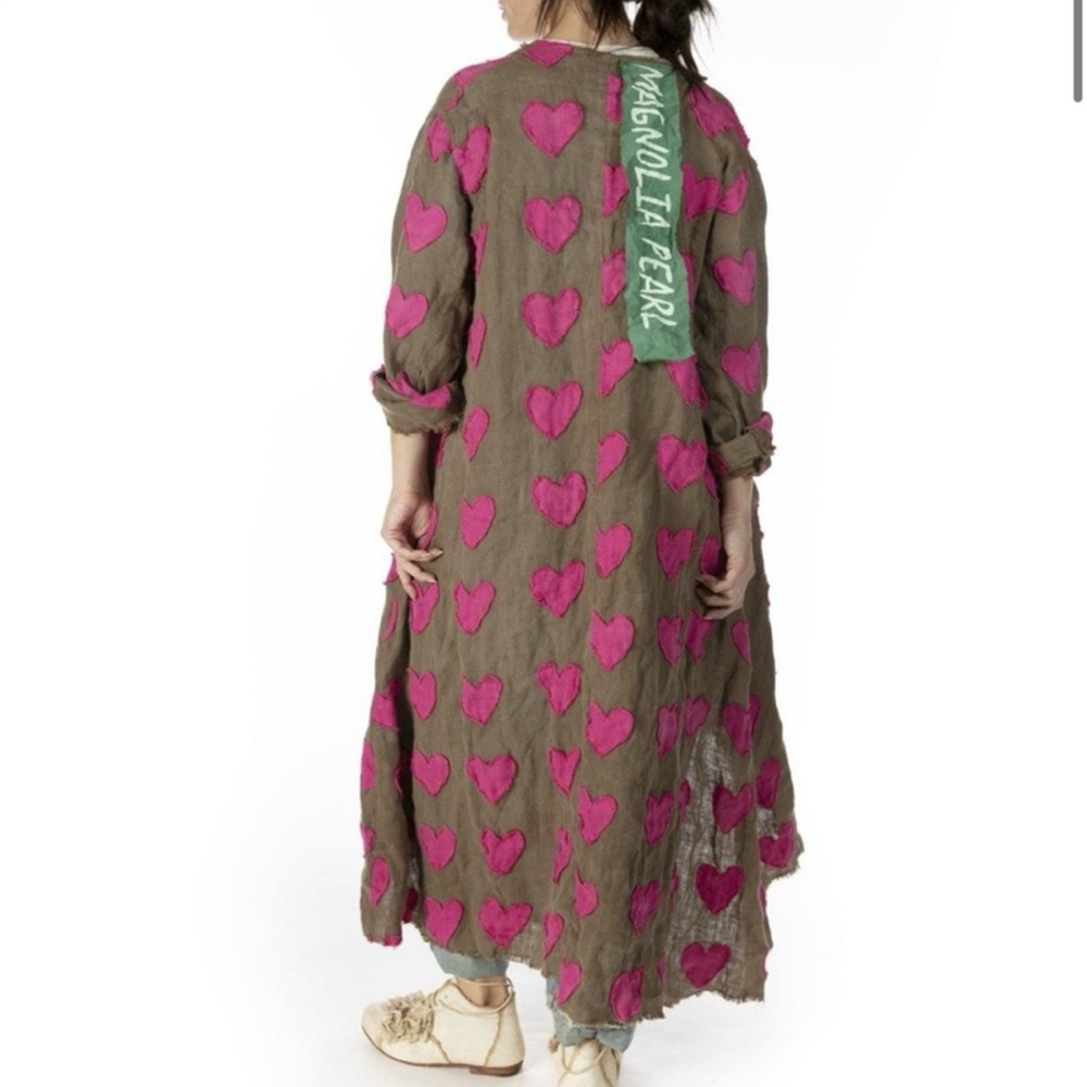 Magnolia Pearl Brown Jacket with Pink Hearts